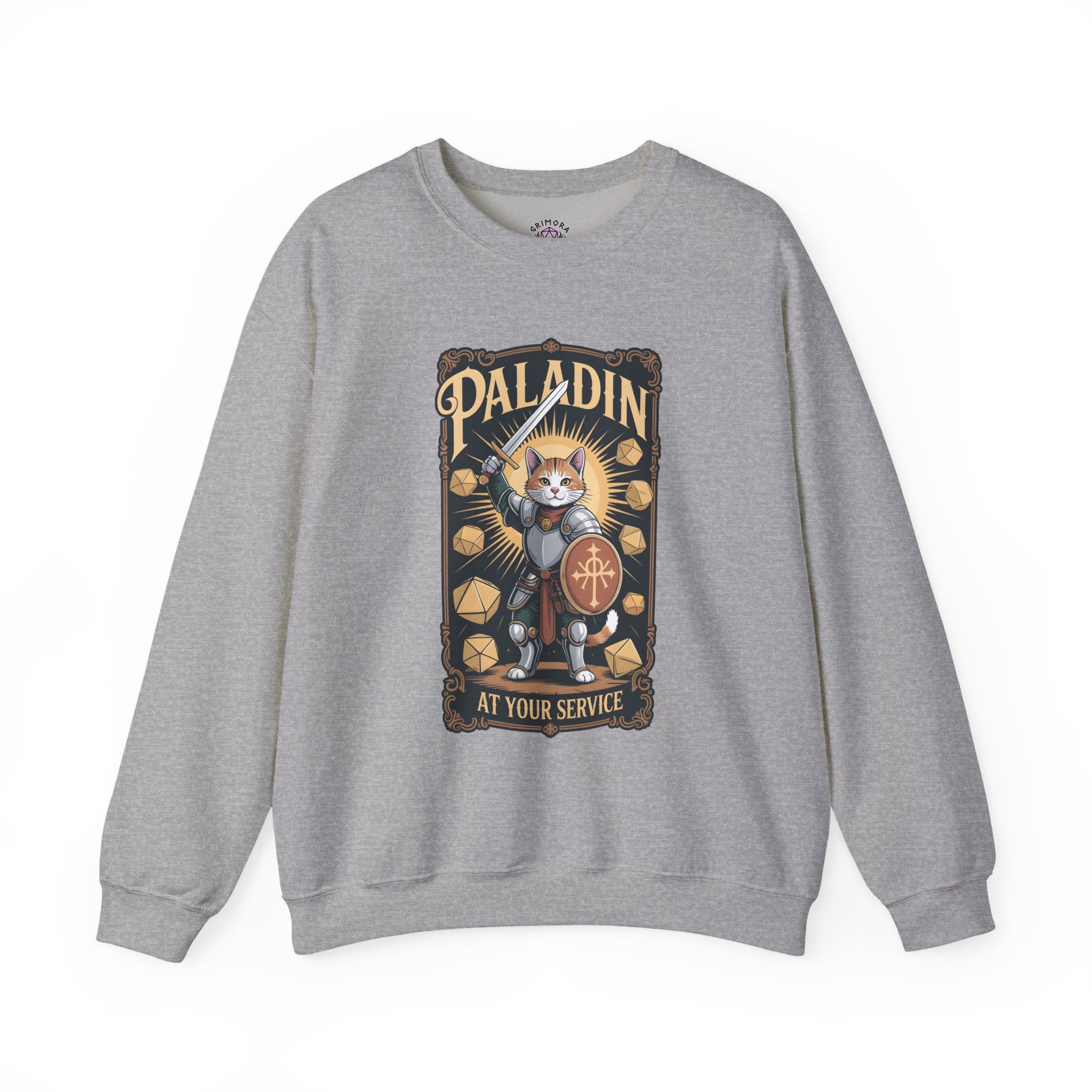 Paladin Cat at Your Service D&D Sweatshirt | Cat Lover RPG Gift