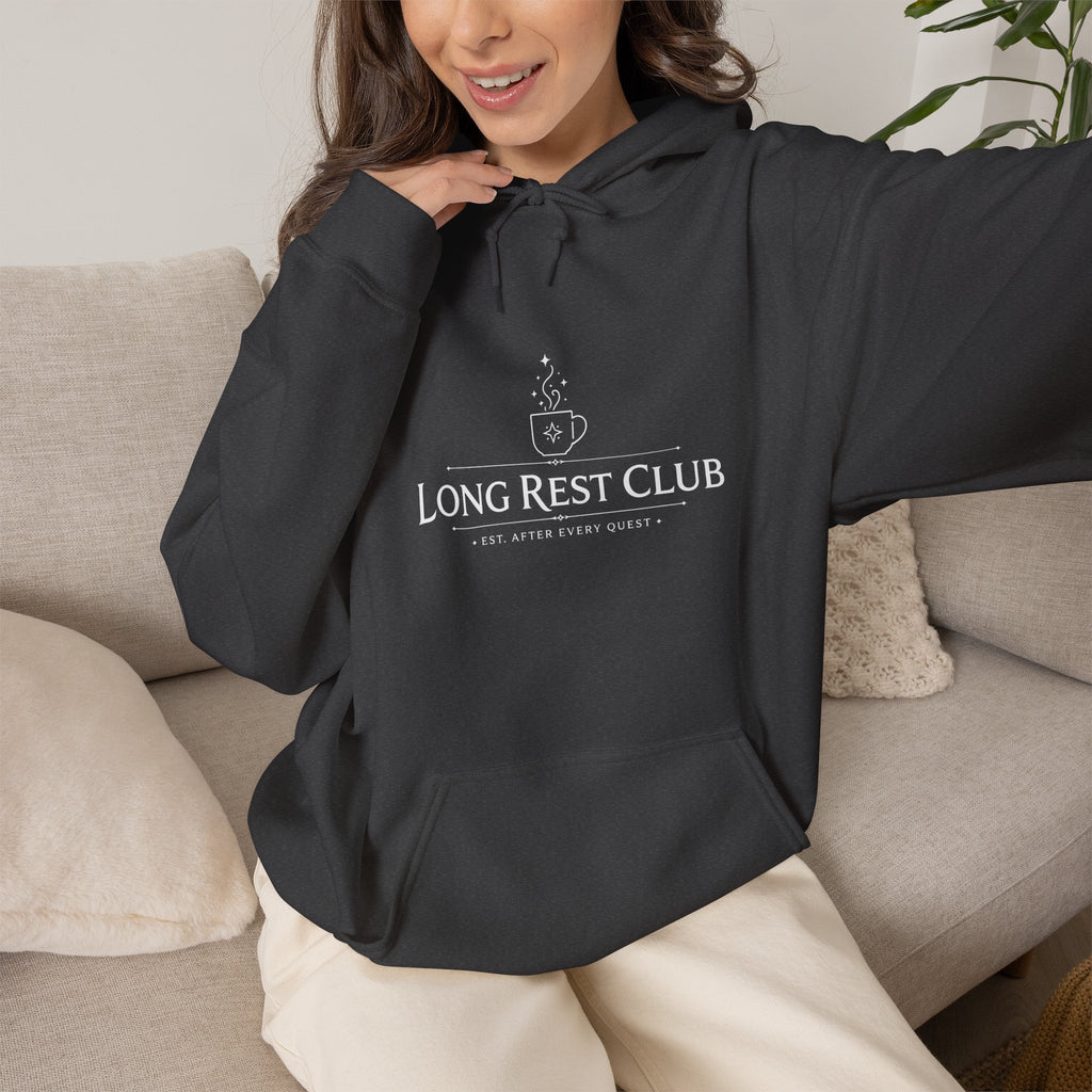 Long Rest Club – Est. After Every Quest | Fantasy RPG Hoodie