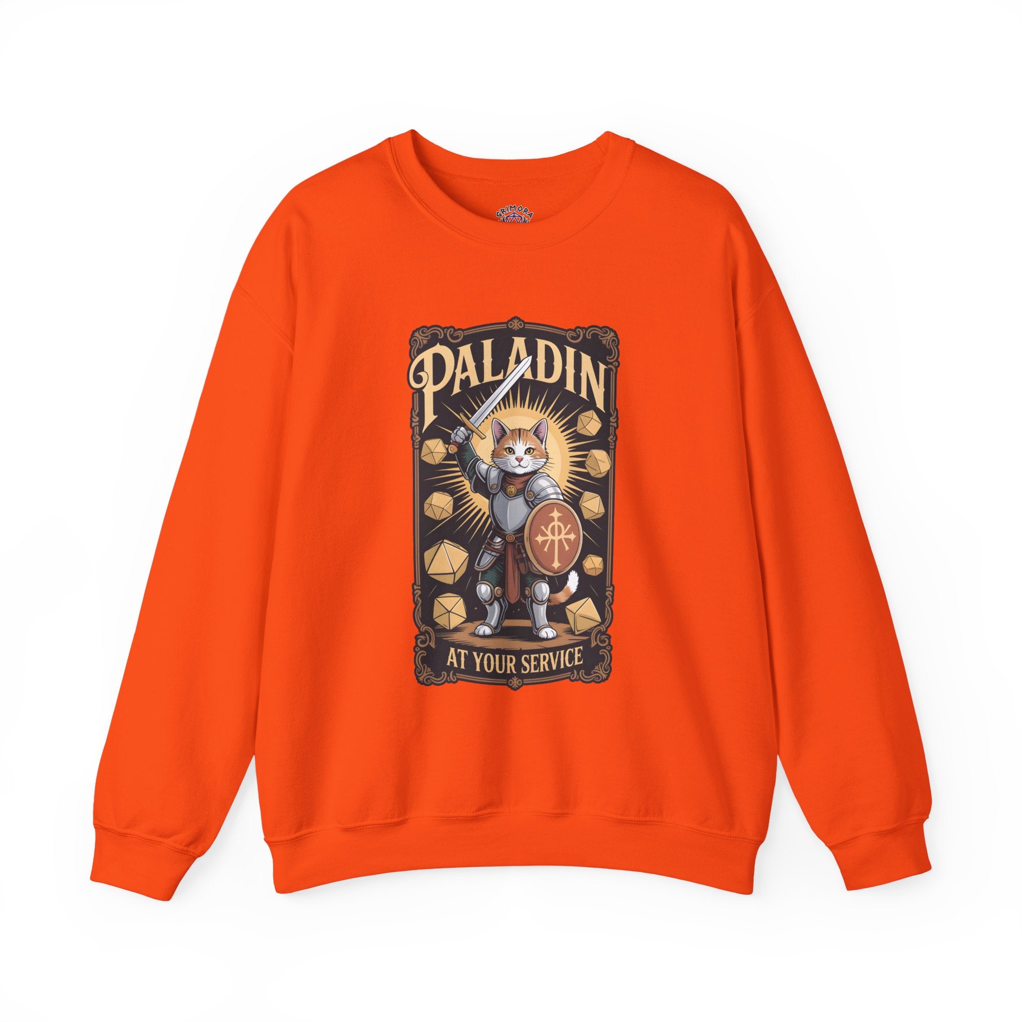Paladin Cat at Your Service D&D Sweatshirt | Cat Lover RPG Gift