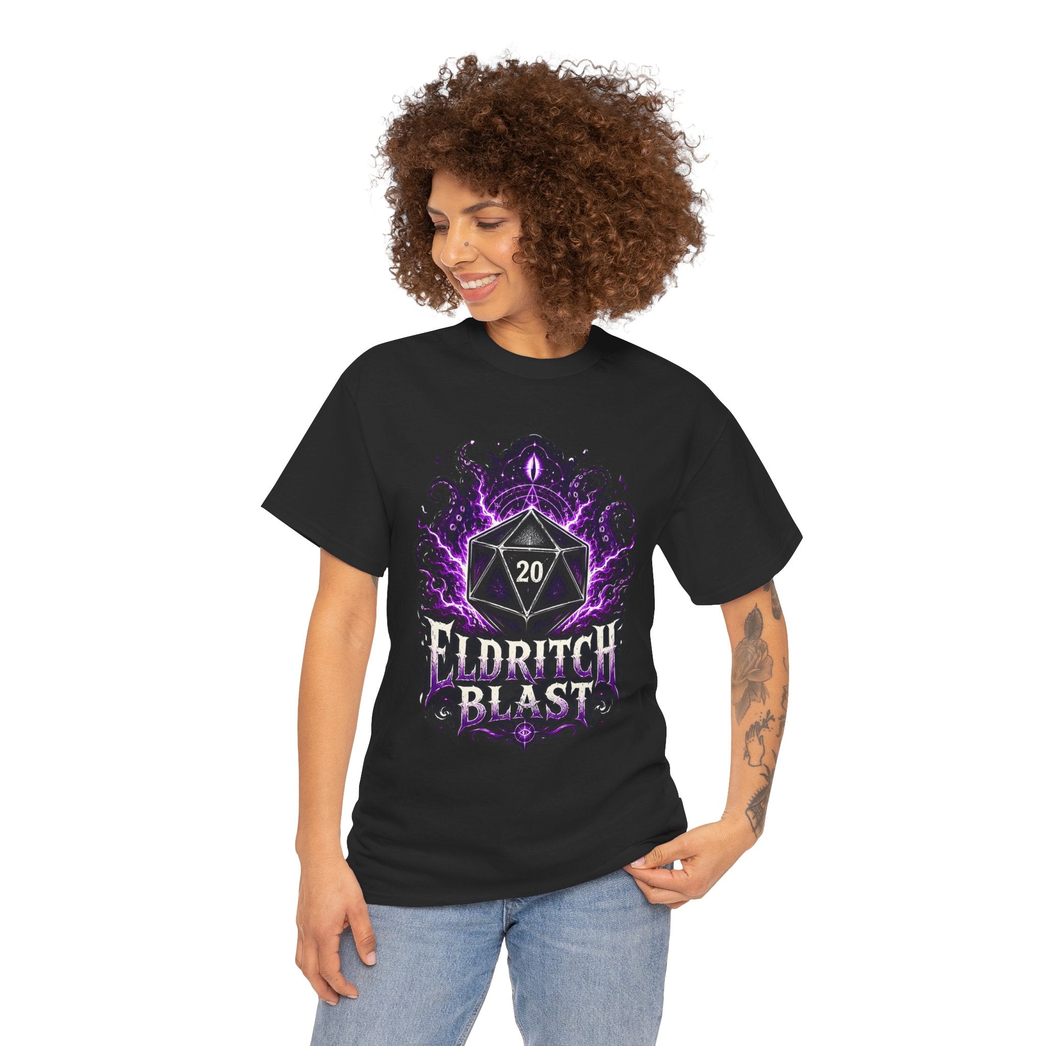 Eldritch Blast – The Patron Always Answers | Fantasy RPG D20 T-shirt
