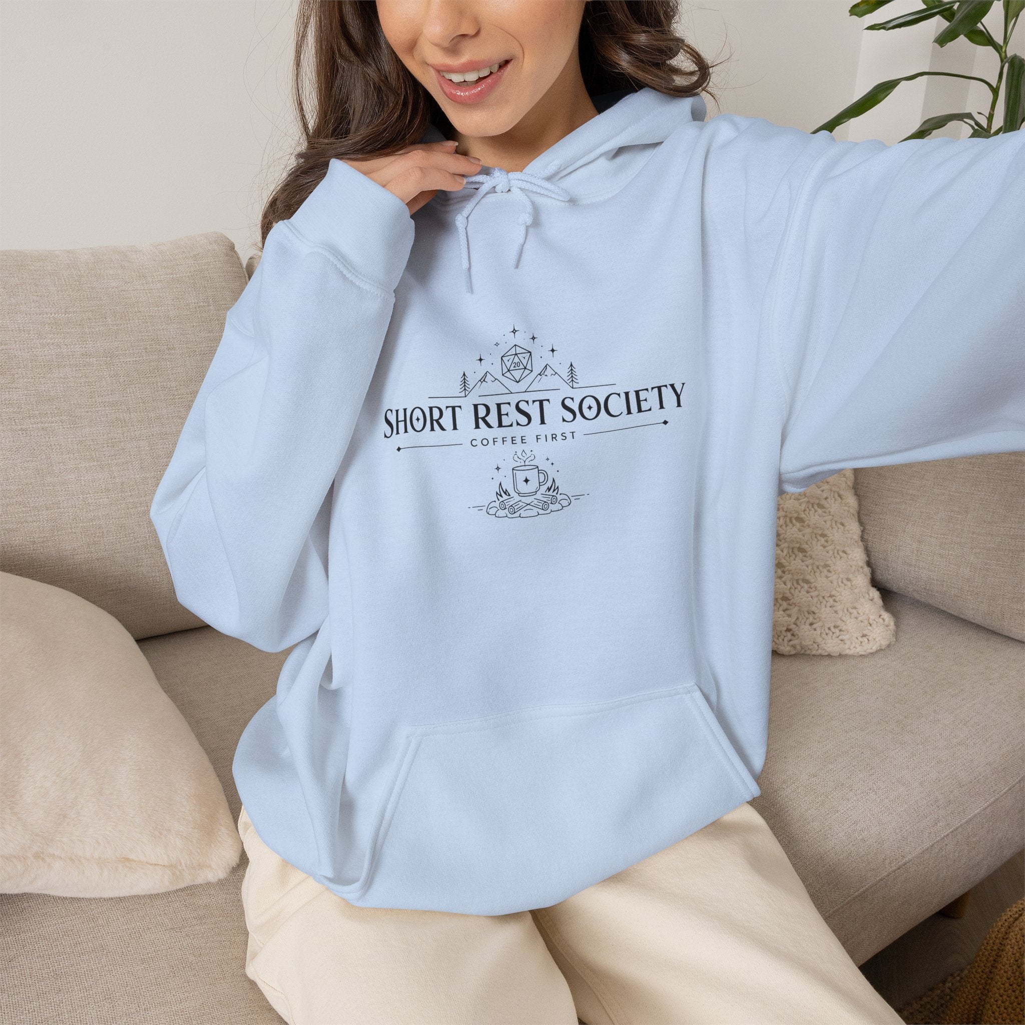 Short Rest Society – Coffee First | Tabletop RPG Hoodie