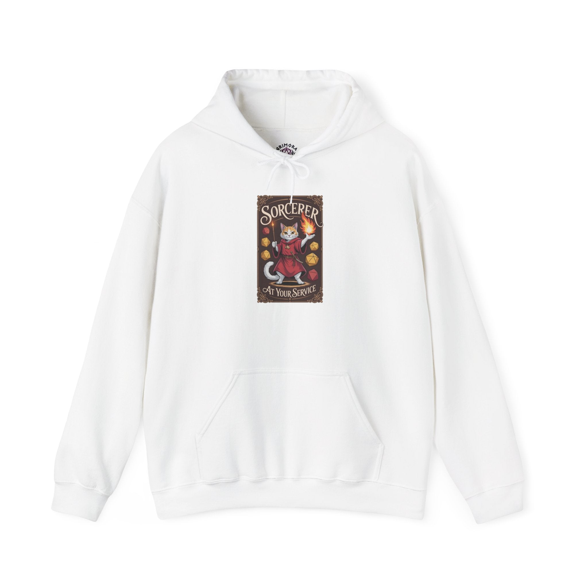 Sorcerer Cat at Your Service D&D Hoodie | Cat Lover RPG Gift