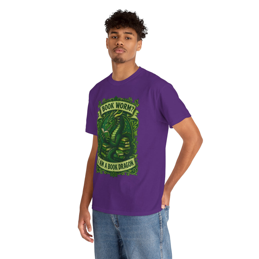 Book Worm? I Am a Book Dragon, Fantasy Reader T-shirt