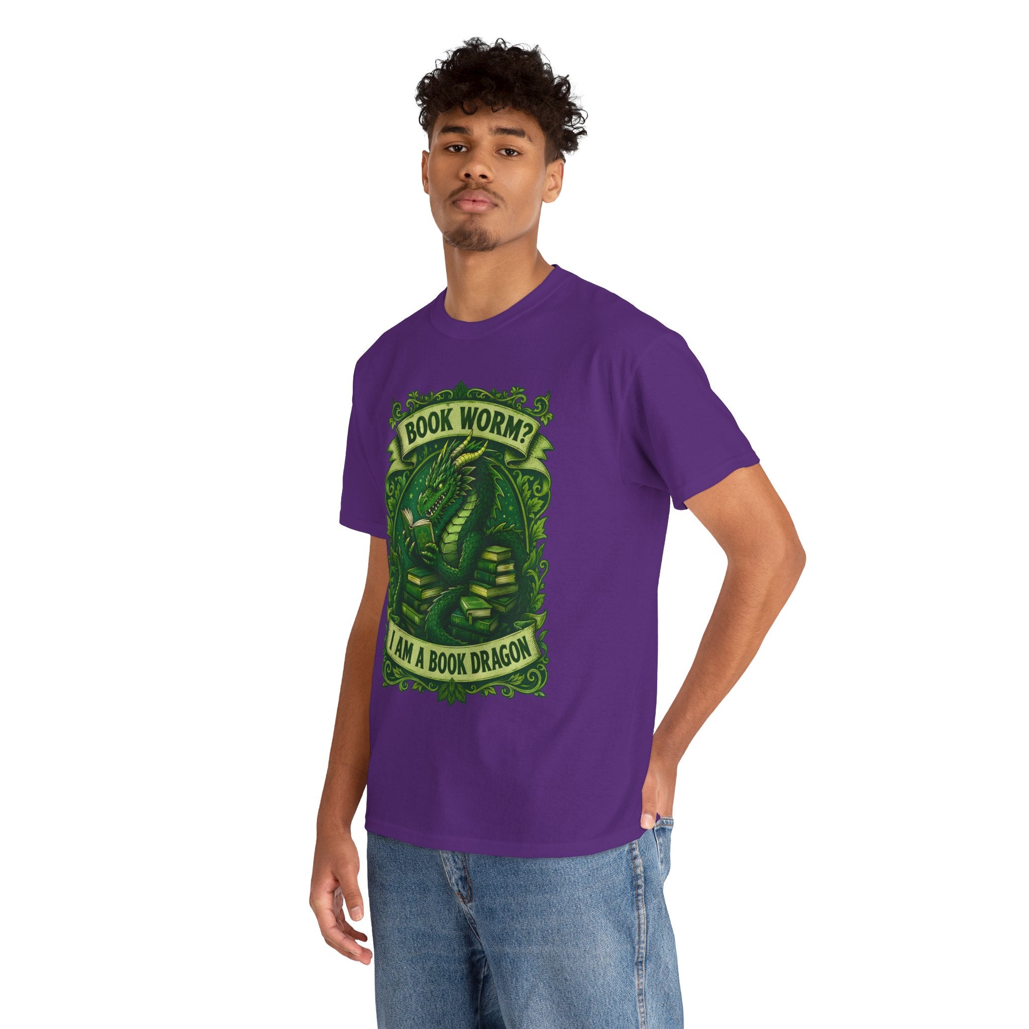 Book Worm? I Am a Book Dragon, Fantasy Reader T-shirt