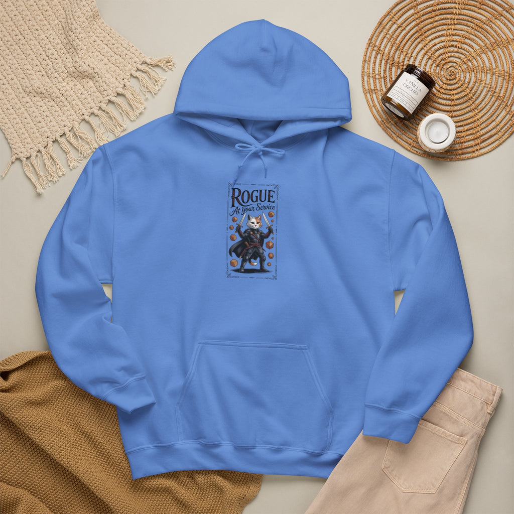 Rogue Cat at Your Serivece D&D Hoodie | Cat Lover RPG Gift
