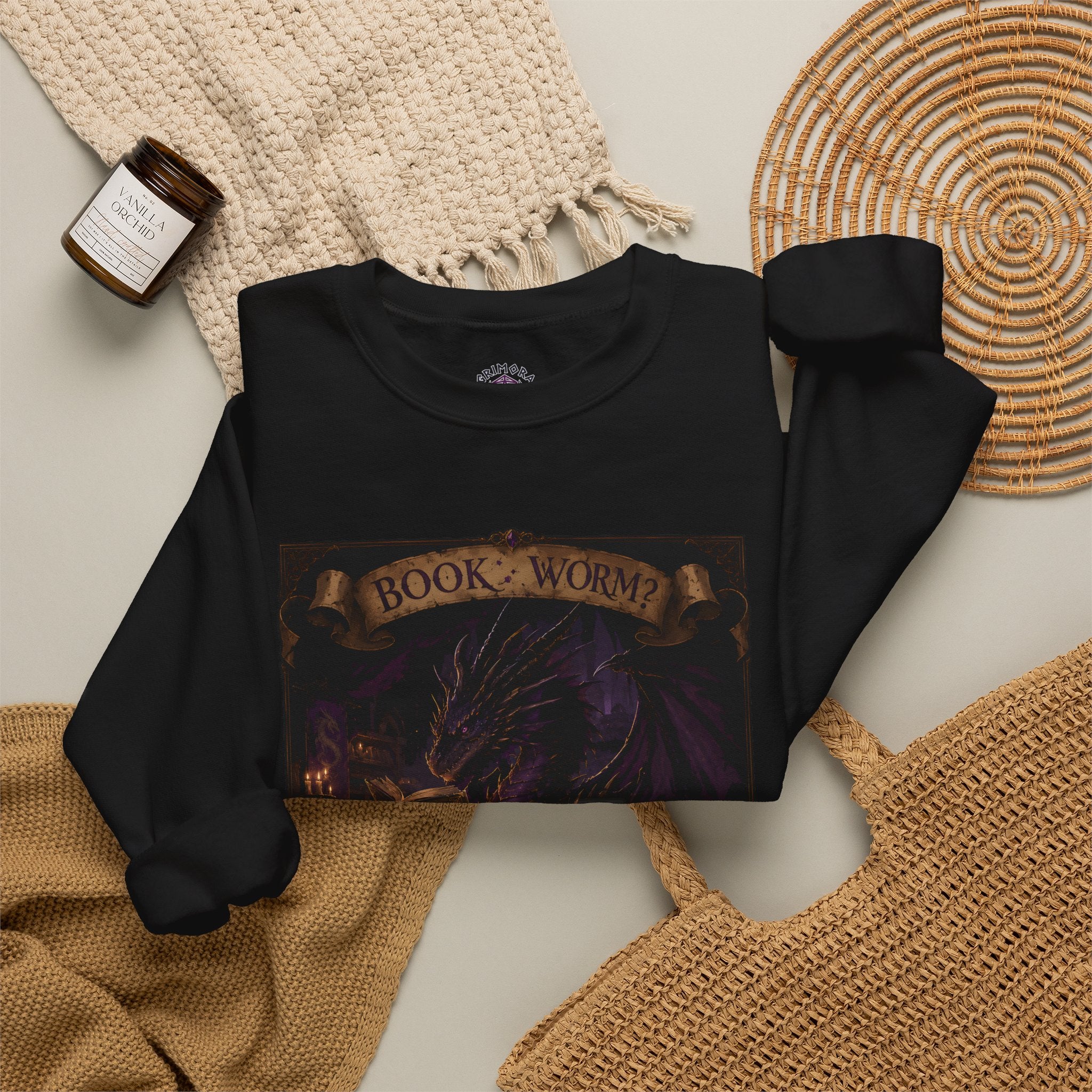 Book Worm? I Am a Book Dragon, Fantasy Reader Sweatshirt