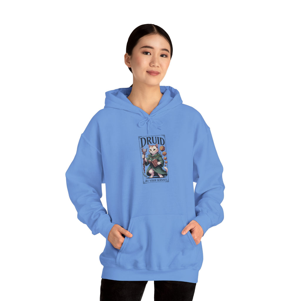 Druid Cat at Your Serivece D&D Hoodie | Cat Lover RPG Gift