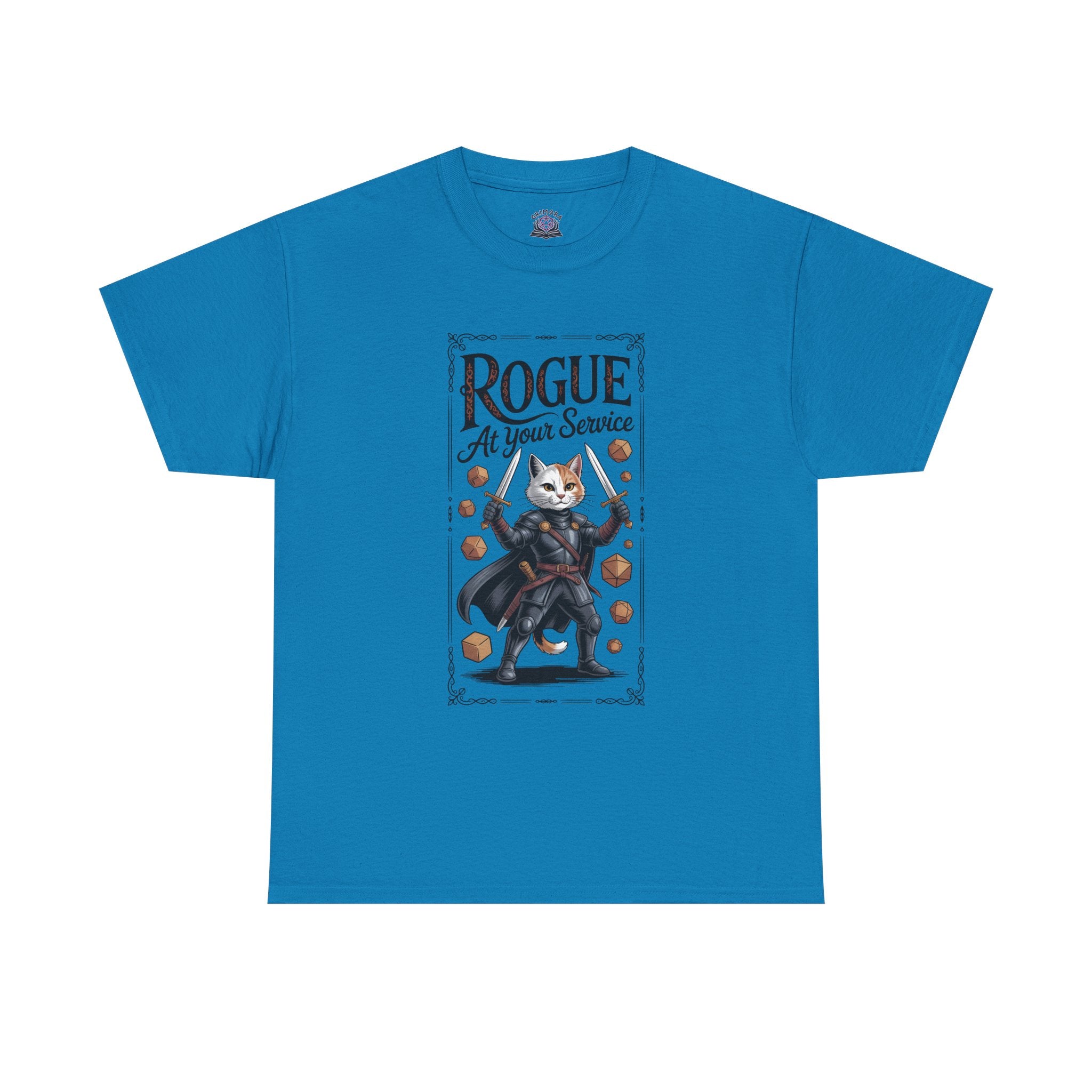 Rogue Cat at Your Serivece D&D T-shirt | Cat Lover RPG Gift