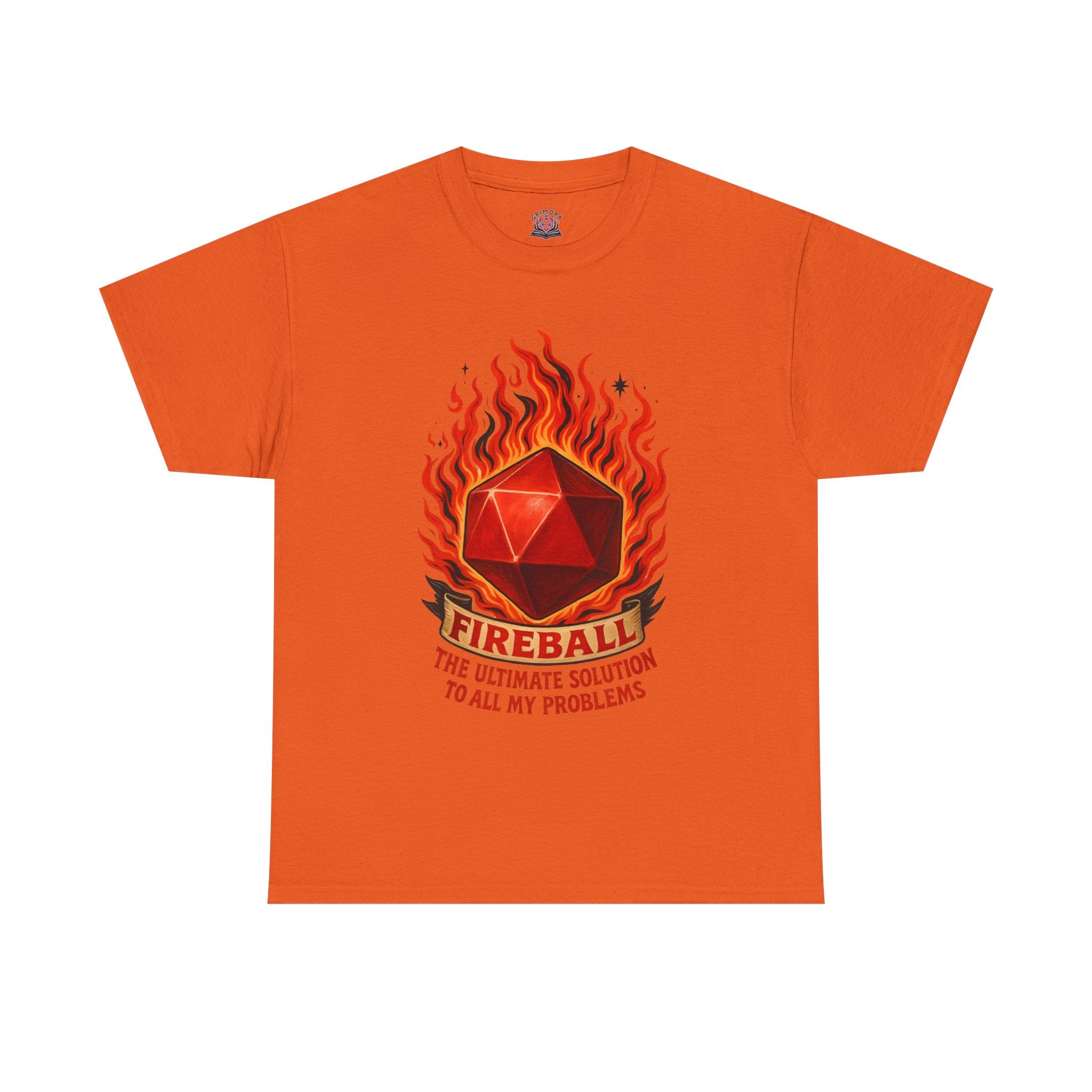 Fireball – The Ultimate Solution to All My Problems| Funny RPG T-shirt