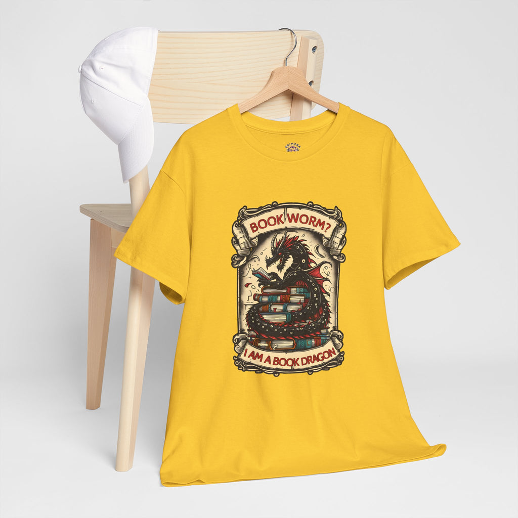 Book Worm? I Am a Book Dragon, Fantasy Reader T-shirt