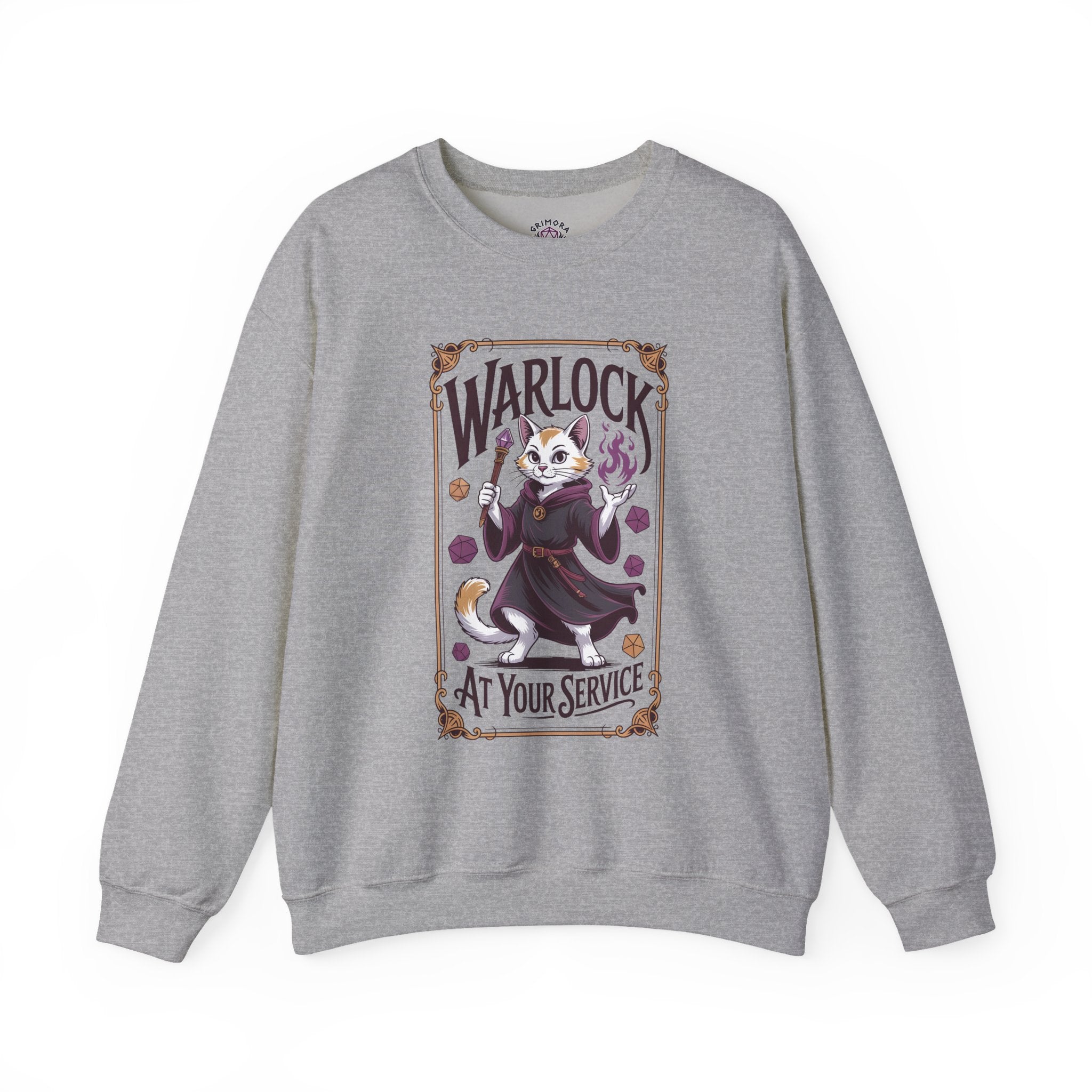 Warlock Cat at Your Serivece D&D Sweatshirt | Cat Lover RPG Gift