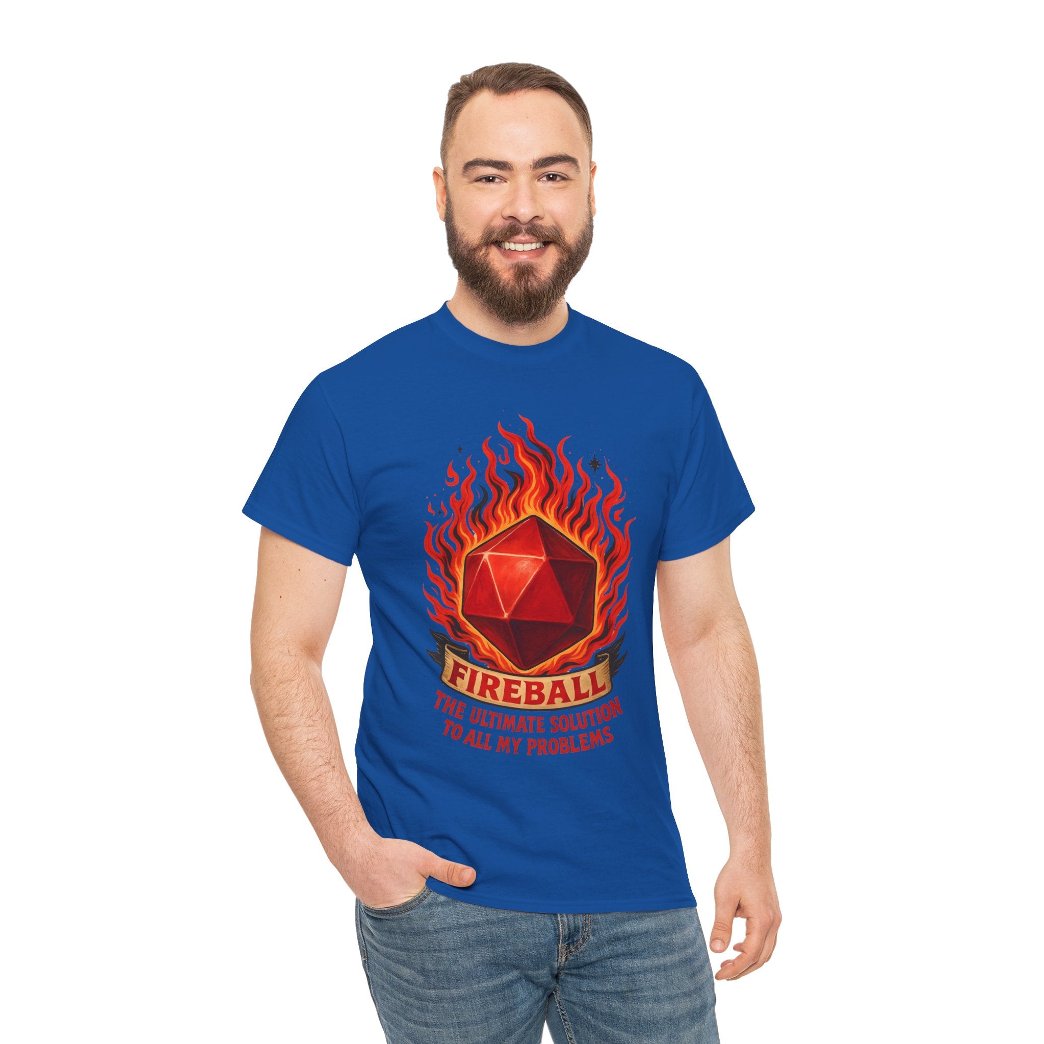 Fireball – The Ultimate Solution to All My Problems| Funny RPG T-shirt