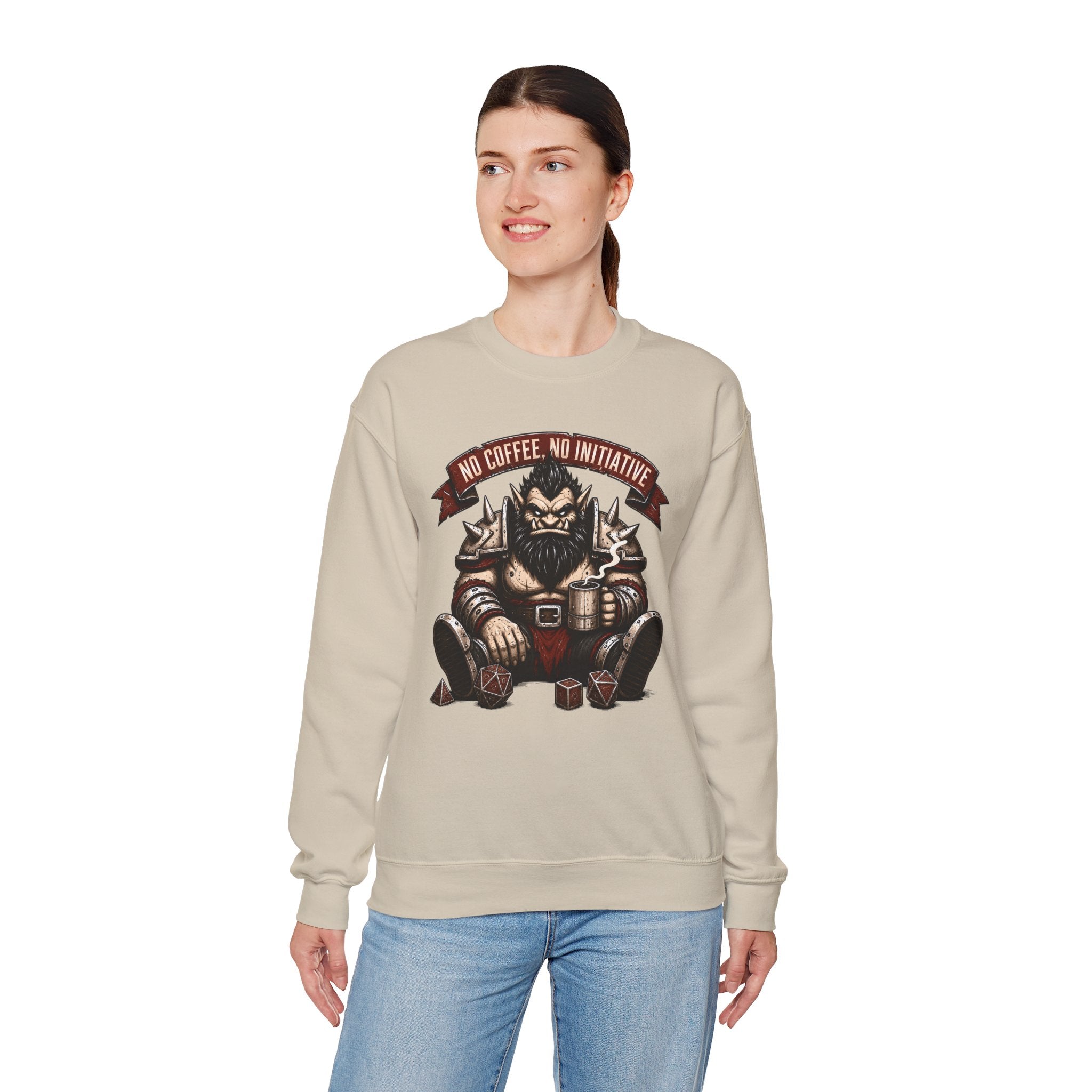 No Coffee, No Initiative | Fantasy RPG Sweatshirt