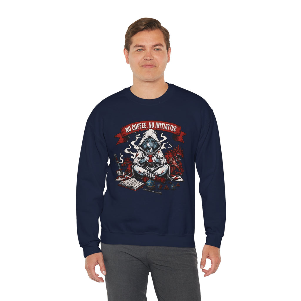 No Coffee, No Initiative | Fantasy RPG Sweatshirt