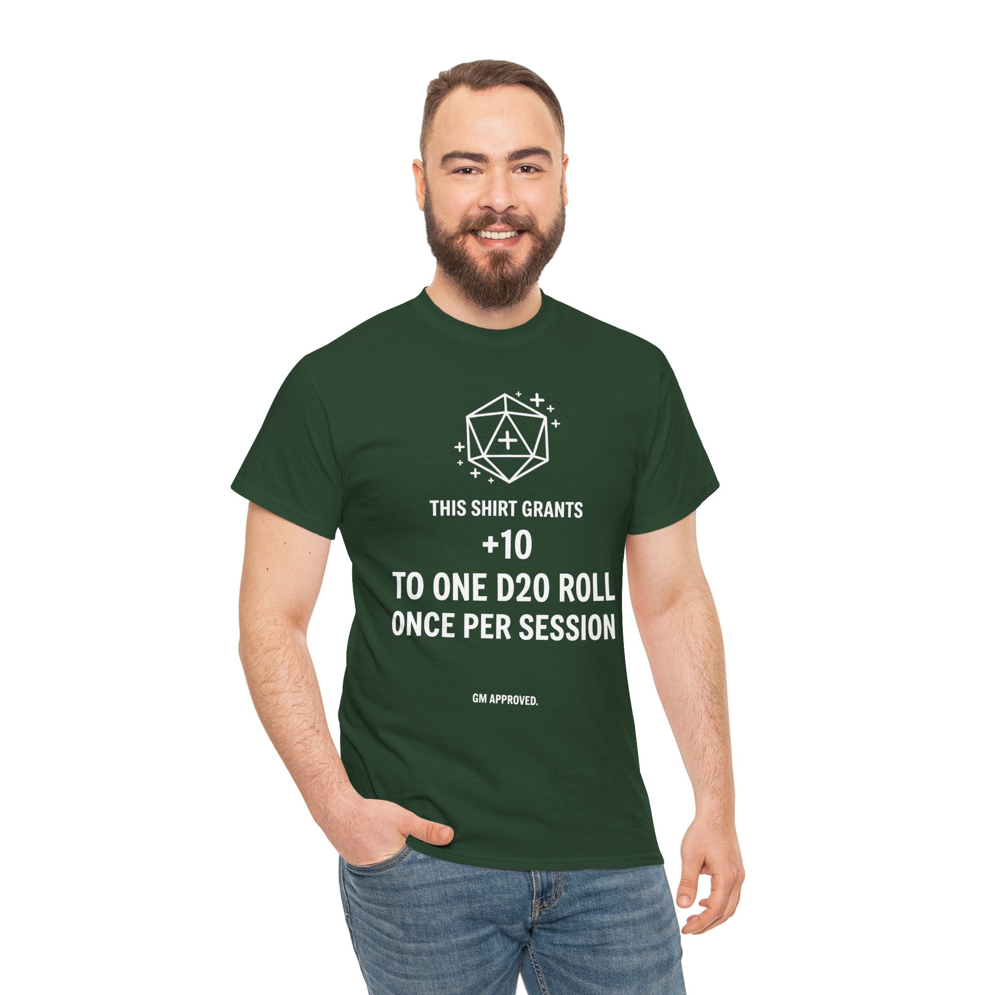 Dice roll plus modifier T-shirt | D20 RPG Personalizable T-shirt