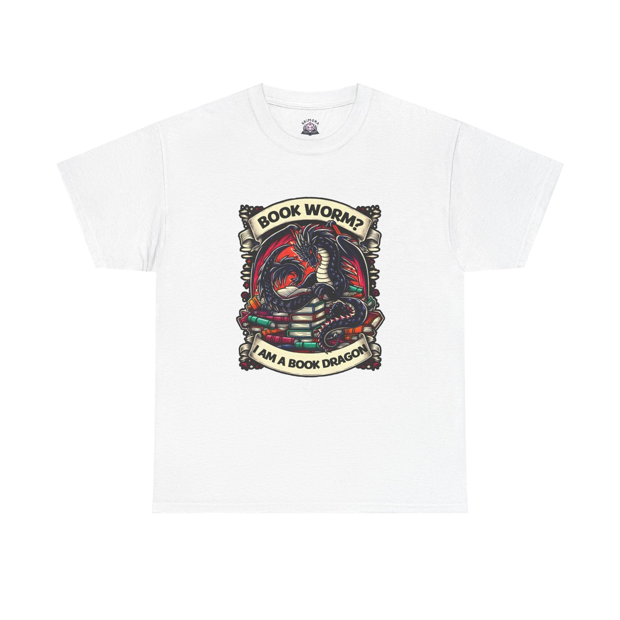 Book Worm? I Am a Book Dragon, Fantasy Reader T-shirt