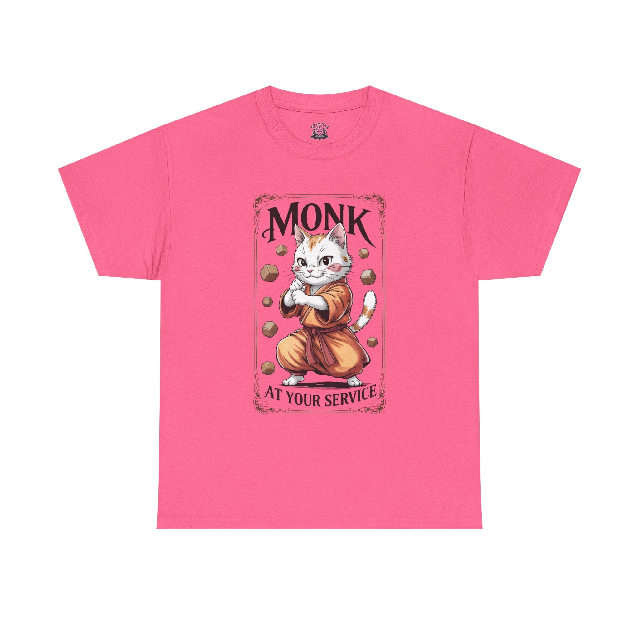 Monk Cat at Your Service D&D T-shirt | Cat Lover RPG Gift