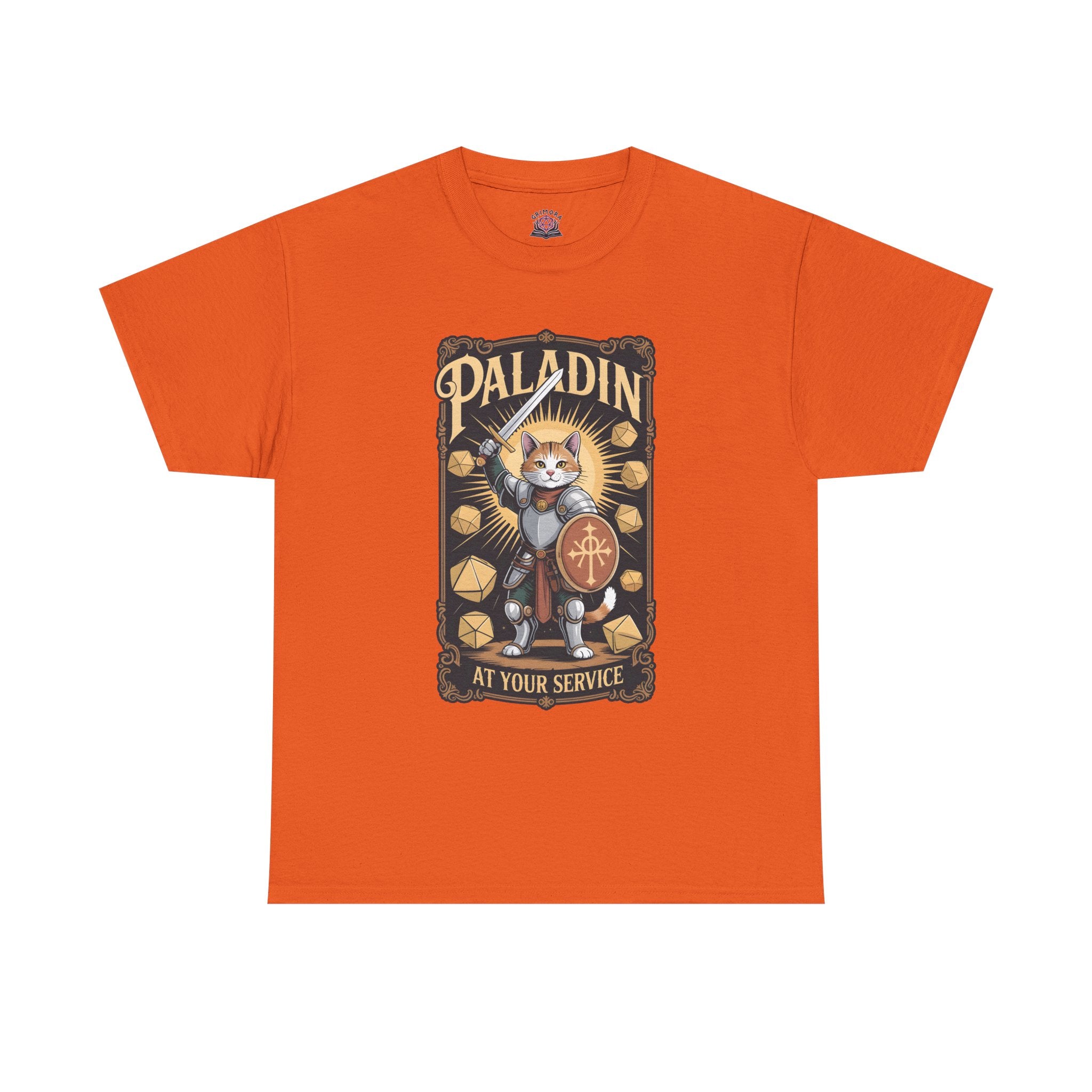 Paladin Cat at Your Service D&D T-shirt | Cat Lover RPG Gift