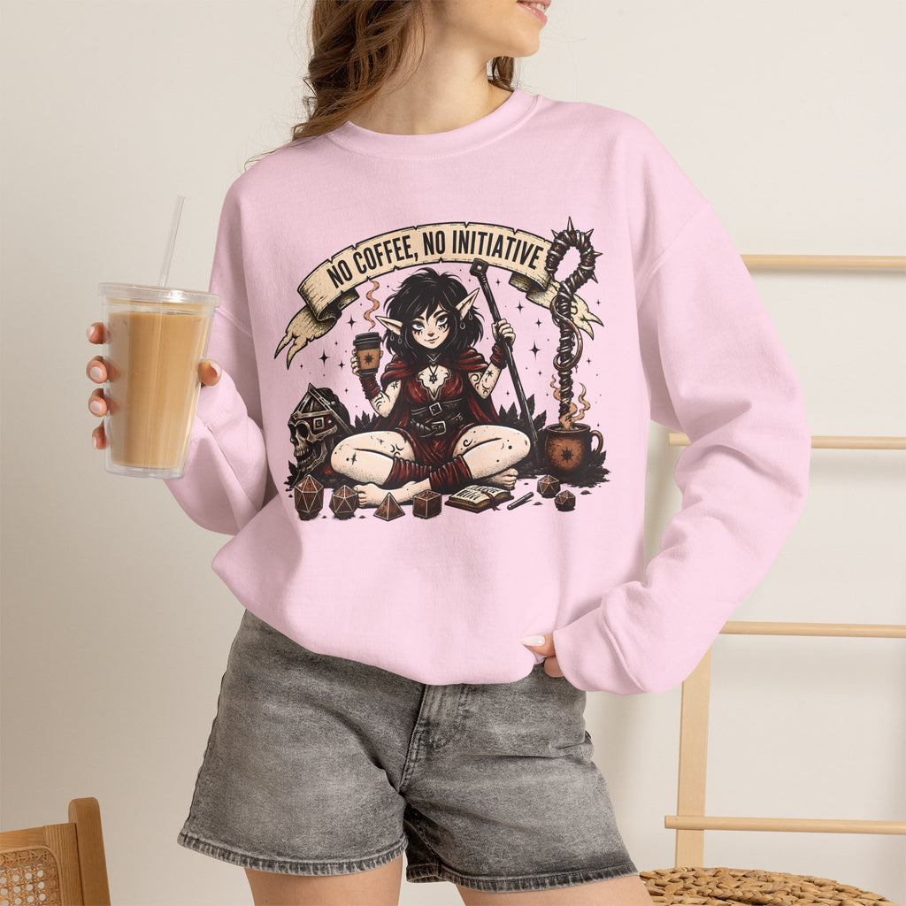 No Coffee, No Initiative | Fantasy RPG Sweatshirt