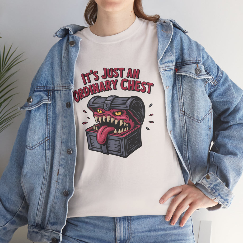 "It's Just An Ordinary Chest" — Mimic monster T-shirt