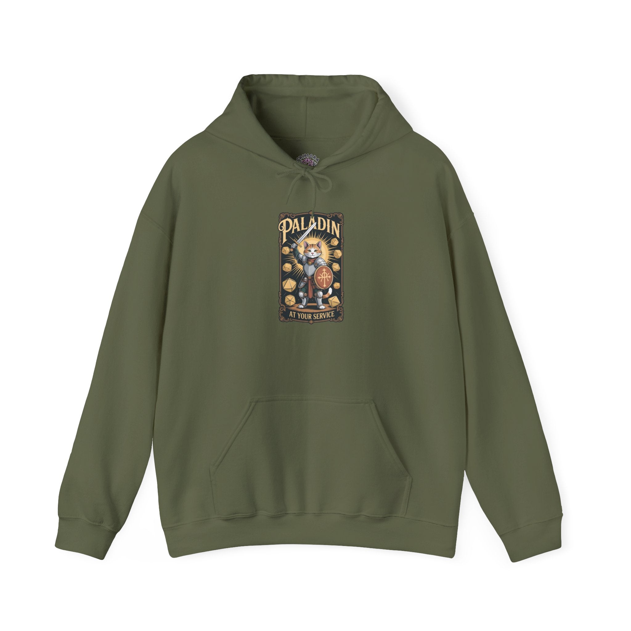 Paladin Cat at Your Service D&D Hoodie | Cat Lover RPG Gift