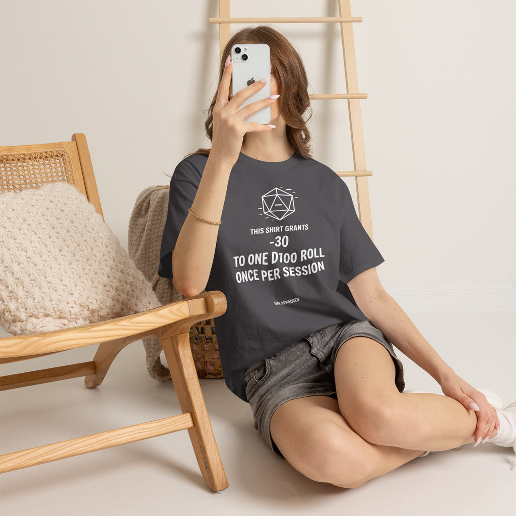 Dice roll minus modifier T-shirt | RPG Personalizable