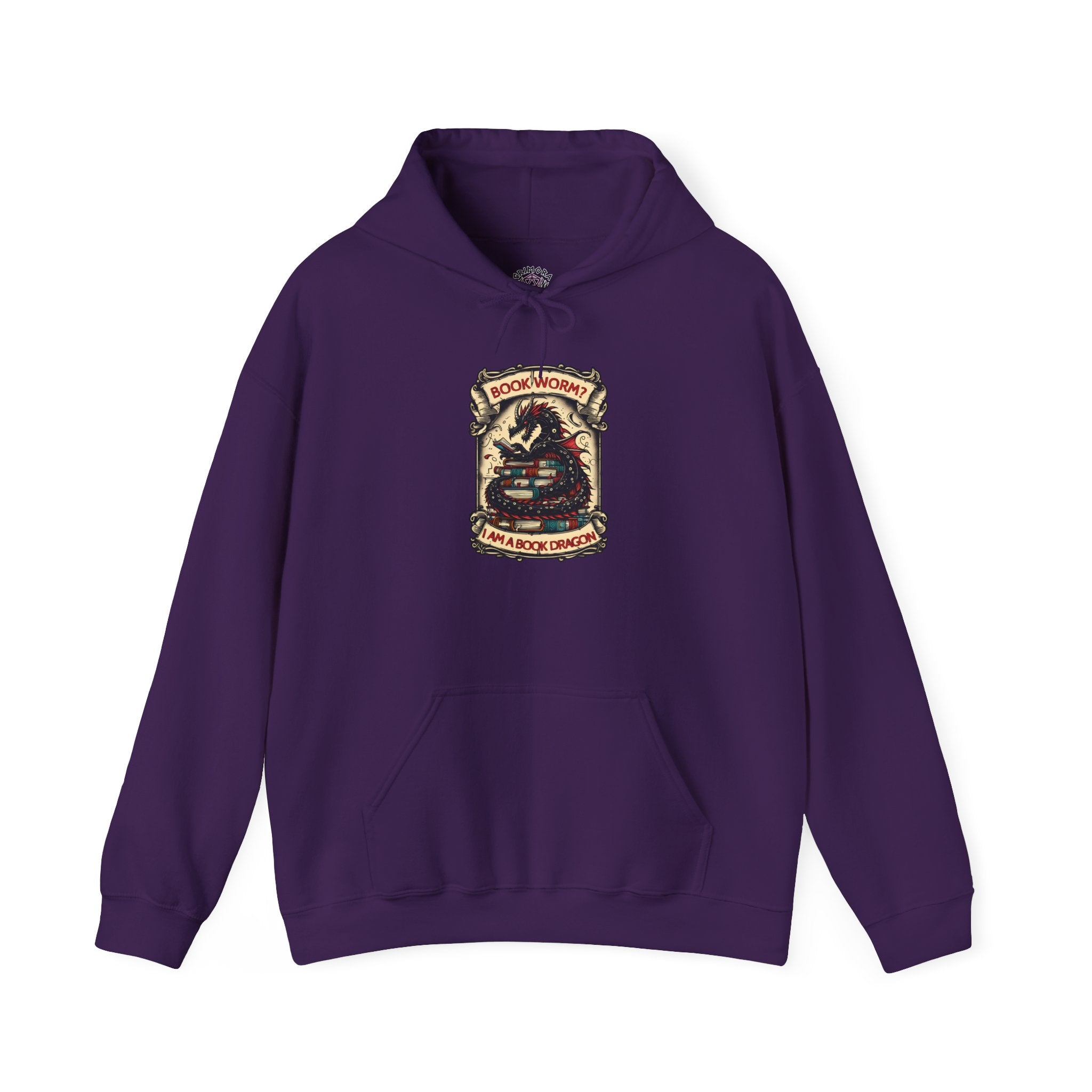 Book Worm? I Am a Book Dragon, Fantasy Reader Hoodie