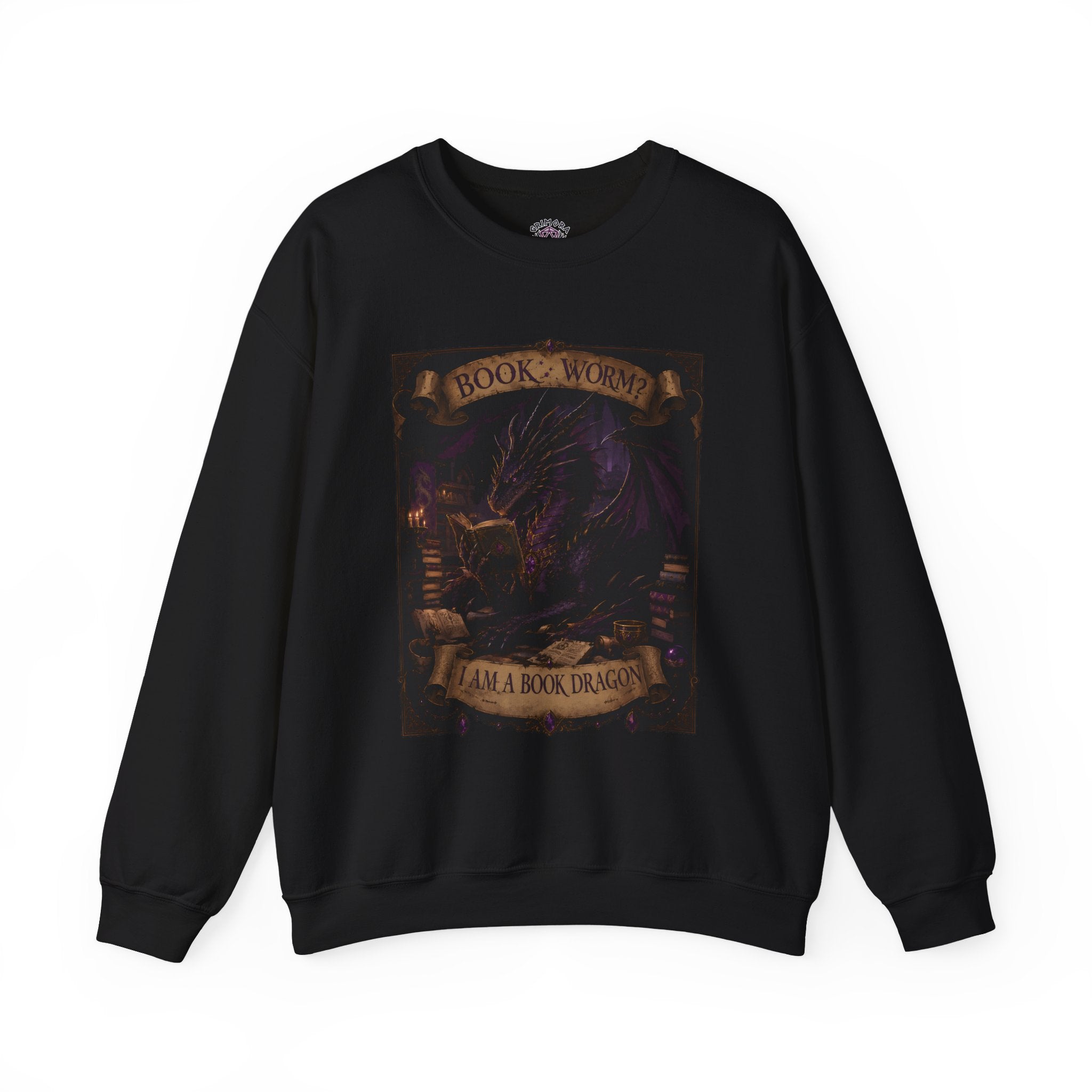 Book Worm? I Am a Book Dragon, Fantasy Reader Sweatshirt