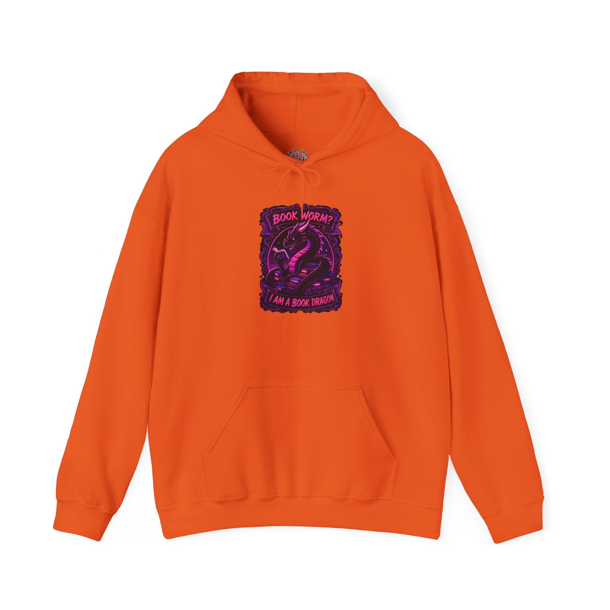 Book Worm? I Am a Book Dragon, Fantasy Reader Hoodie