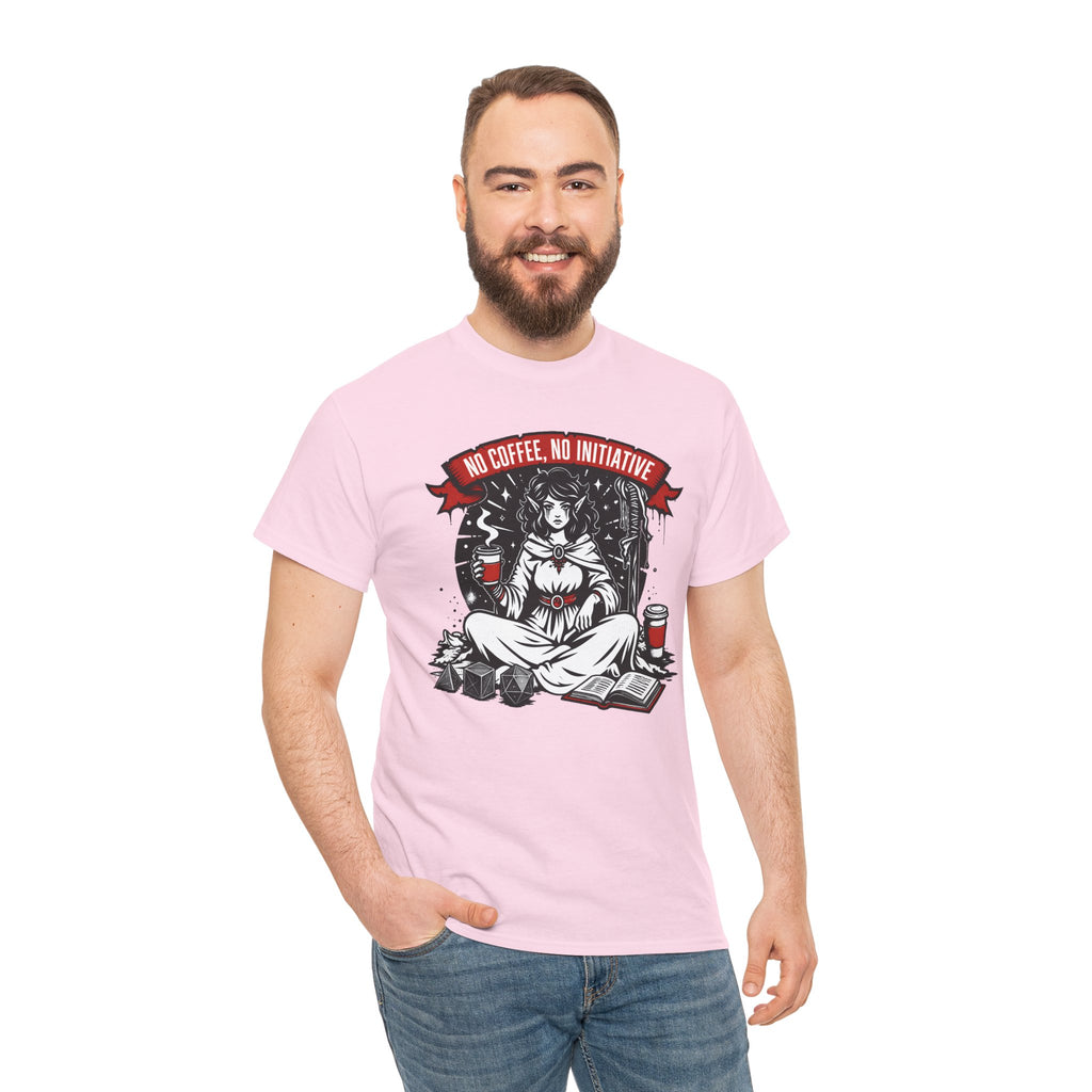 No Coffee, No Initiative | Fantasy RPG T-shirt