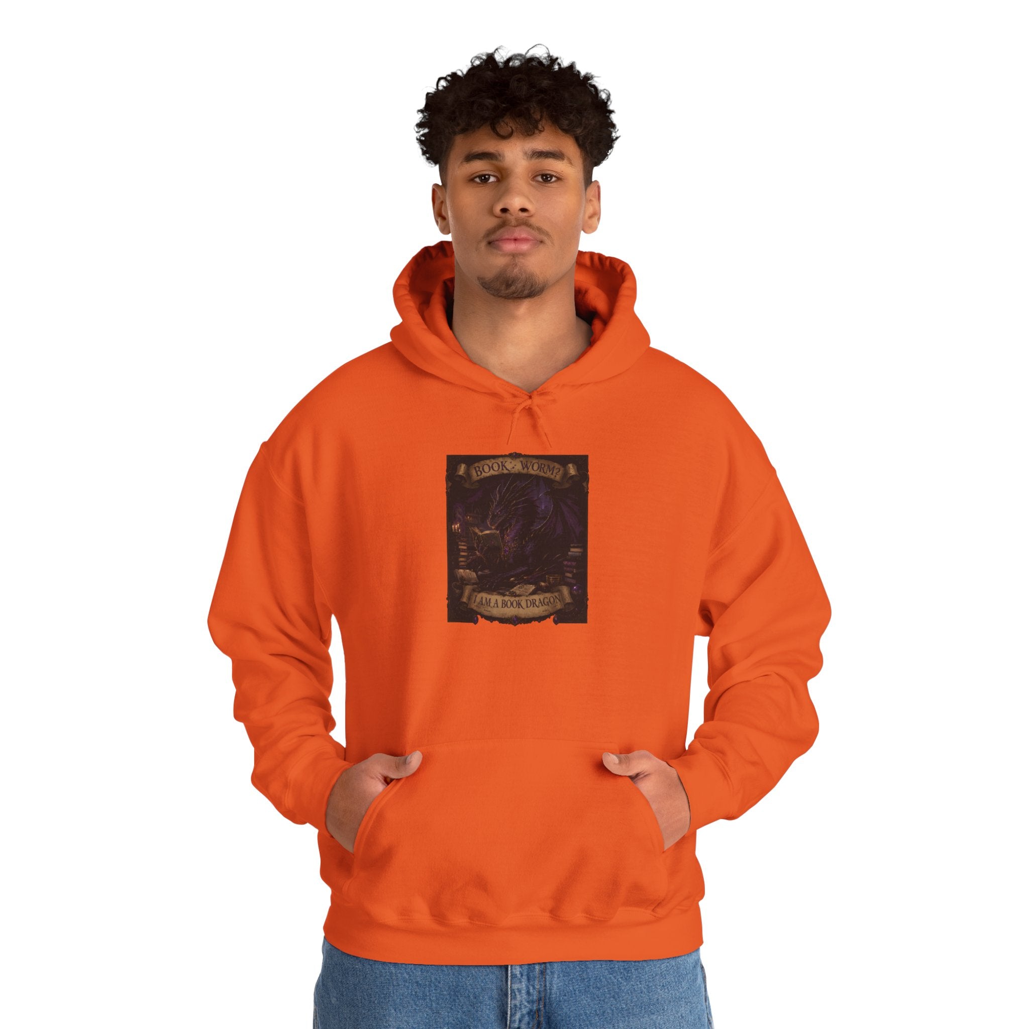 Book Worm? I Am a Book Dragon, Fantasy Reader Hoodie