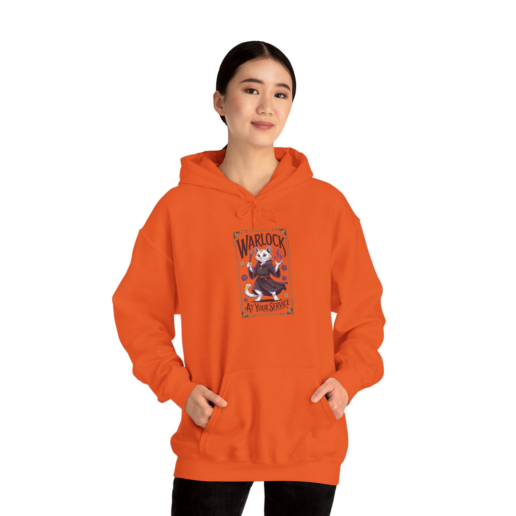 Warlock Cat at Your Serivece D&D Hoodie | Cat Lover RPG Gift