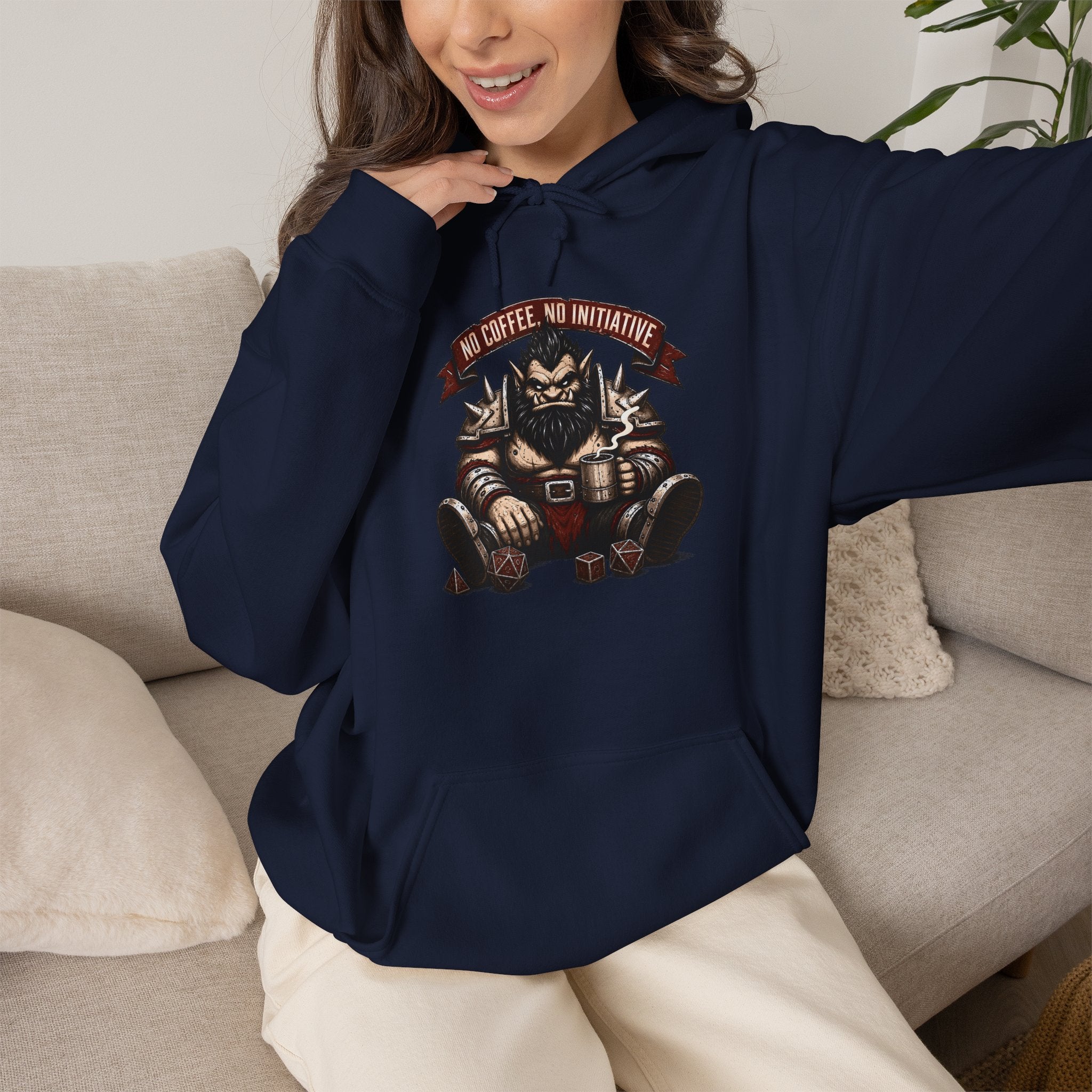 No Coffee, No Initiative | Fantasy RPG Hoodie