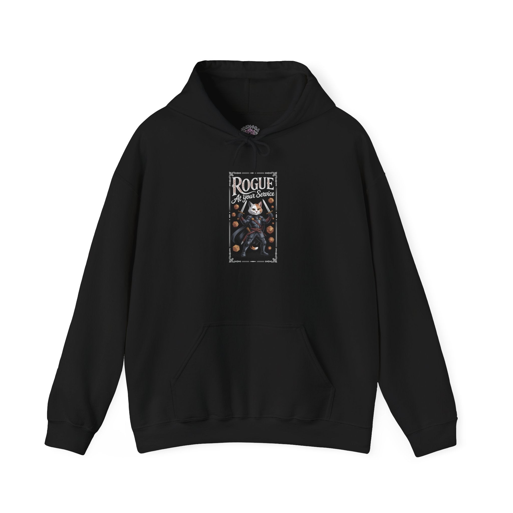 Rogue Cat at Your Serivece D&D Hoodie | Cat Lover RPG Gift