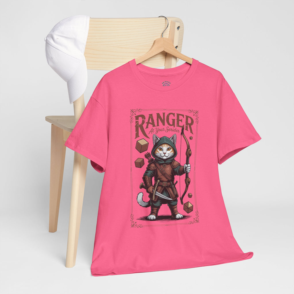 Ranger Cat at Your Serivece D&D T-shirt | Cat Lover RPG Gift