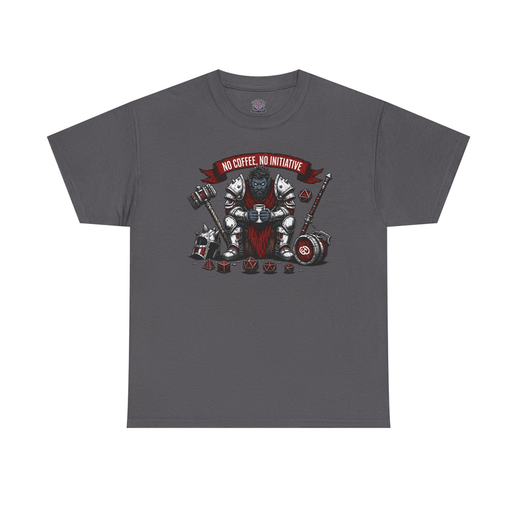 No Coffee, No Initiative | Fantasy RPG T-shirt