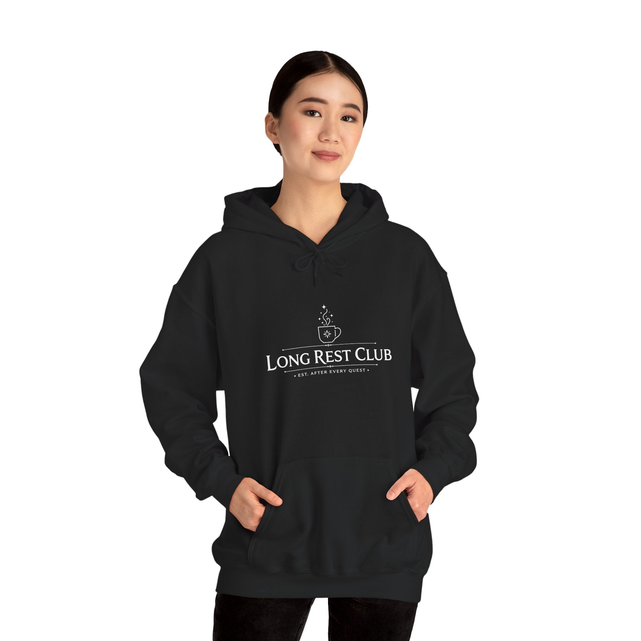 Long Rest Club – Est. After Every Quest | Fantasy RPG Hoodie