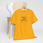 Roll. Sip. Repeat. | Tabletop RPG Coffee T-shirt | Dice & Coffee Lover T-shirt