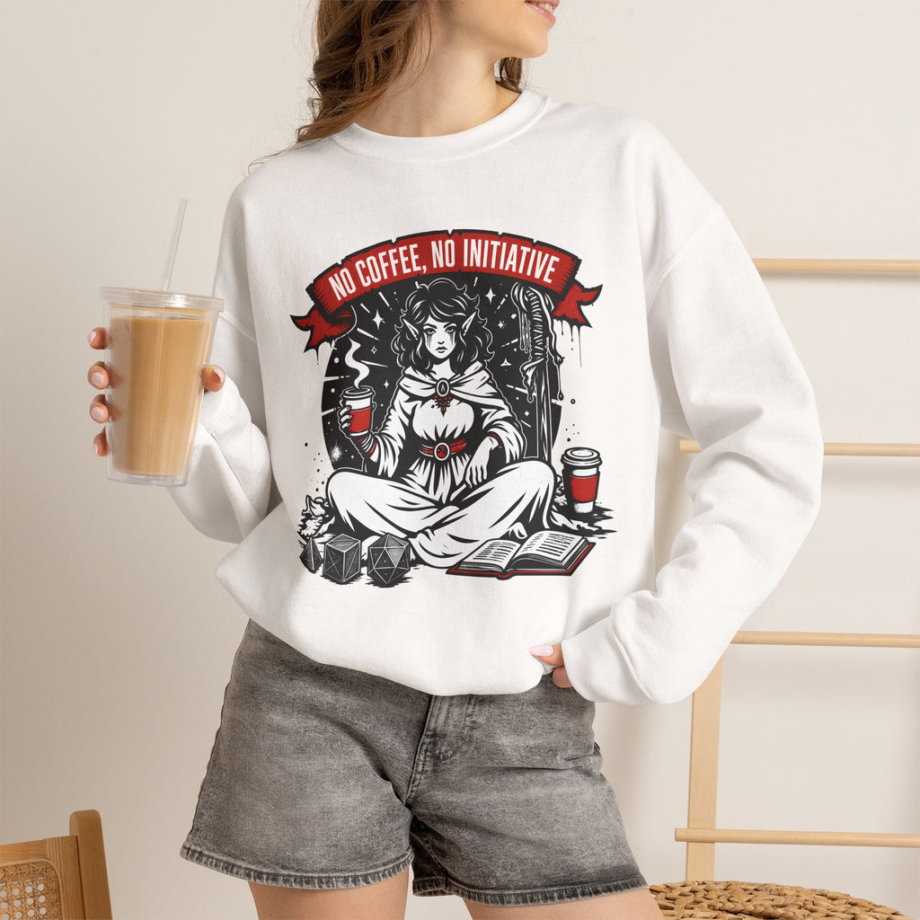 No Coffee, No Initiative | Fantasy RPG Sweatshirt