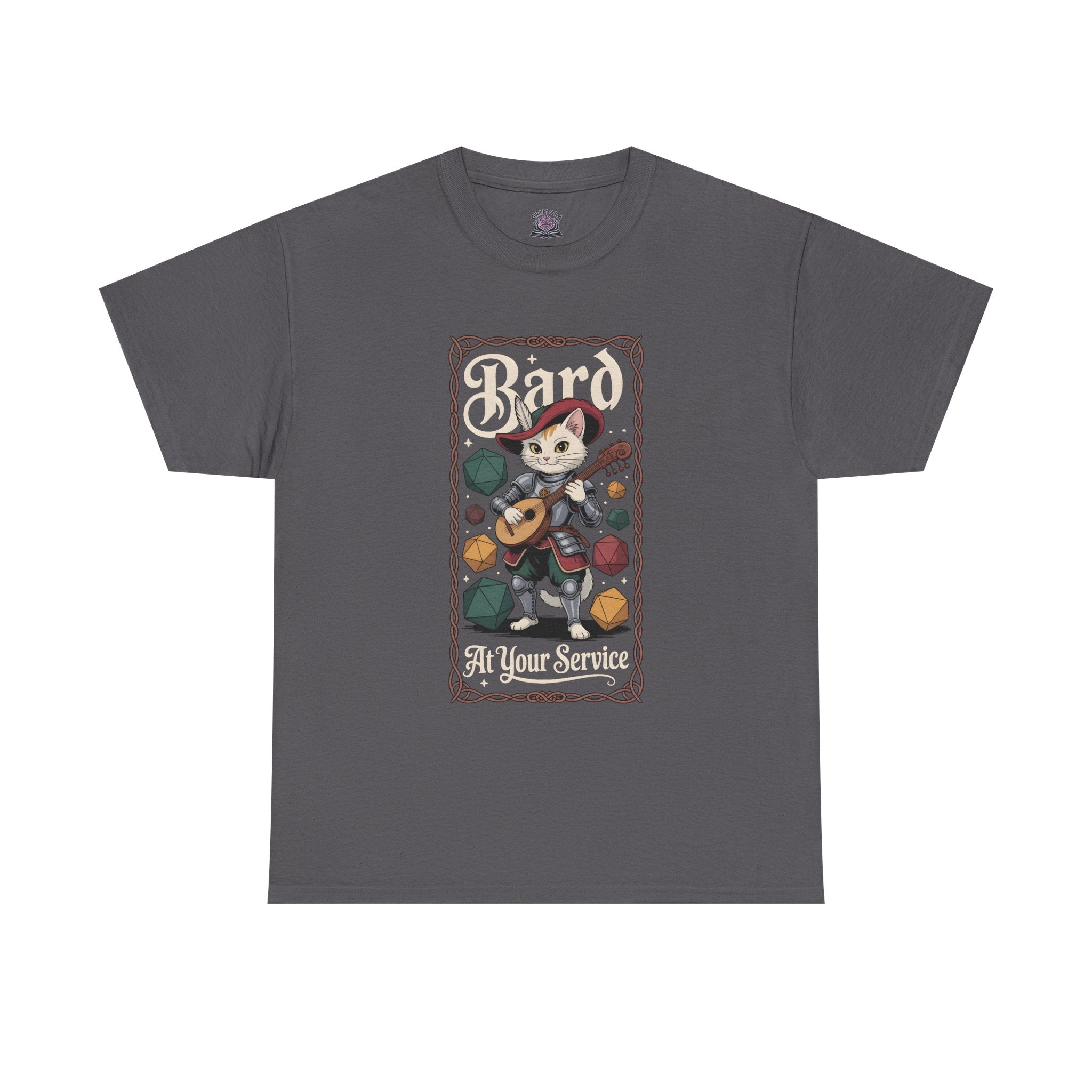 Bard Cat at Your Serivece D&D T-shirt | Cat Lover RPG Gift