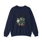 Feral But Free Crewneck Sweatshirt | chaotic-quirky, unhinged millennial burnout