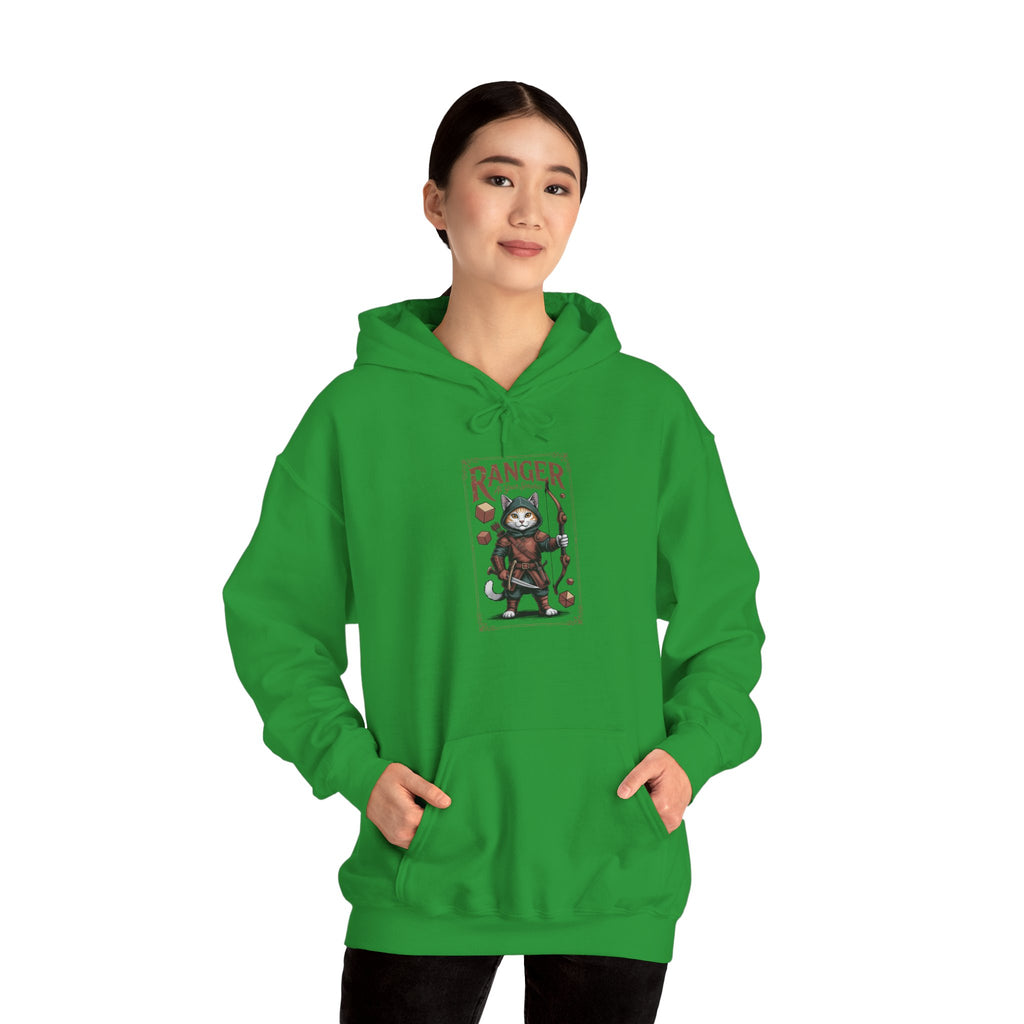 Ranger Cat at Your Serivece D&D Hoodie | Cat Lover RPG Gift