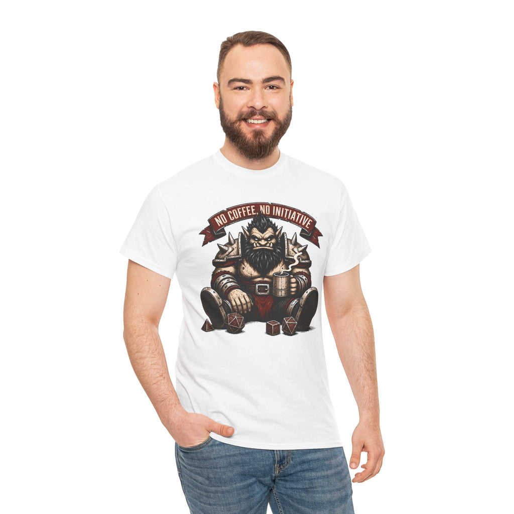 No Coffee, No Initiative | Fantasy RPG T-shirt