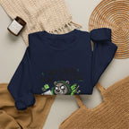 Feral But Free Crewneck Sweatshirt | chaotic-quirky, unhinged millennial burnout