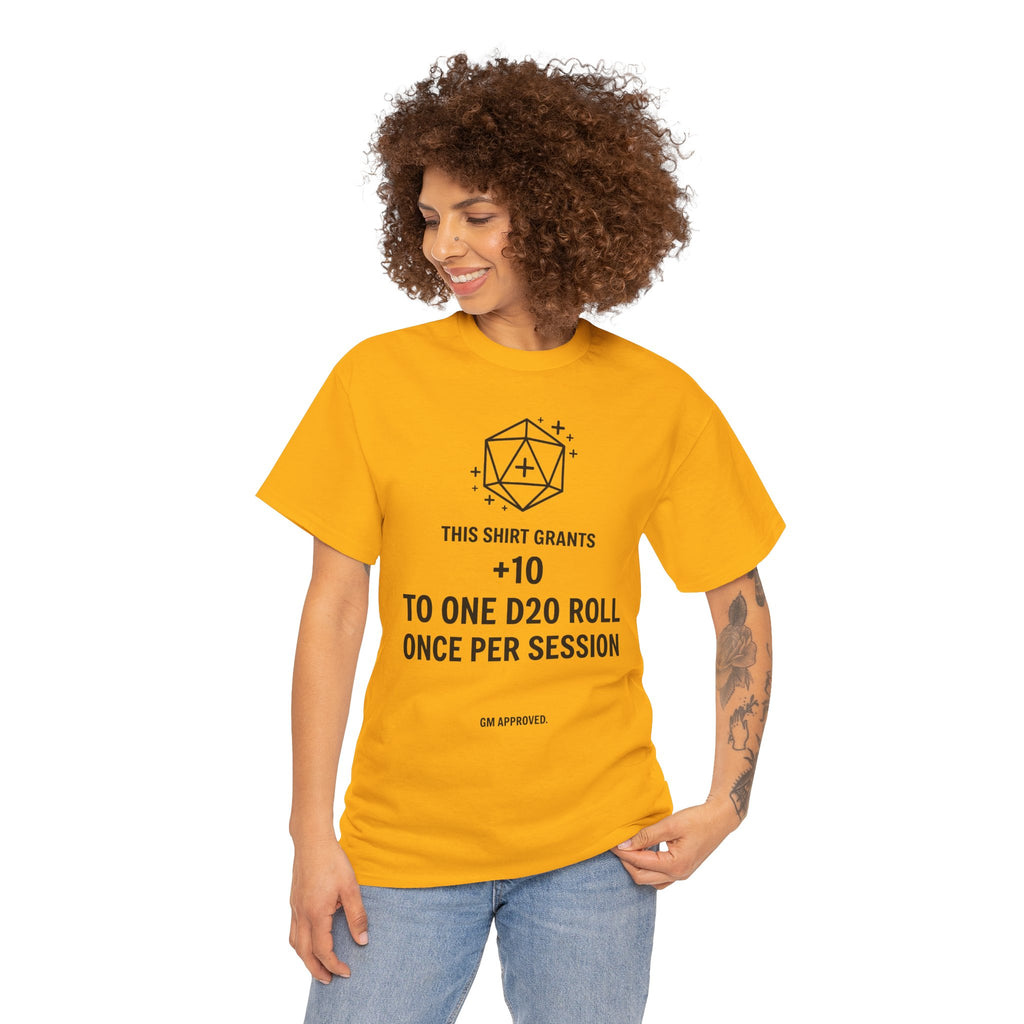 Dice roll plus modifier T-shirt | D20 RPG Personalizable T-shirt