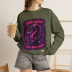 Book Worm? I Am a Book Dragon, Fantasy Reader Sweatshirt