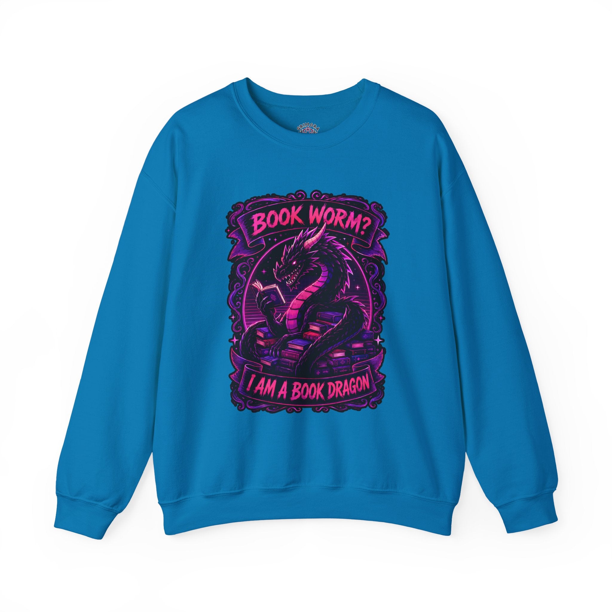 Book Worm? I Am a Book Dragon, Fantasy Reader Sweatshirt