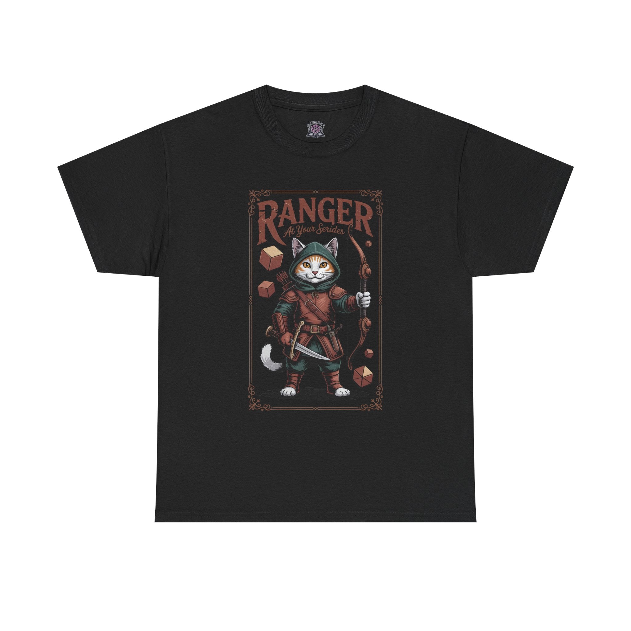 Ranger Cat at Your Serivece D&D T-shirt | Cat Lover RPG Gift