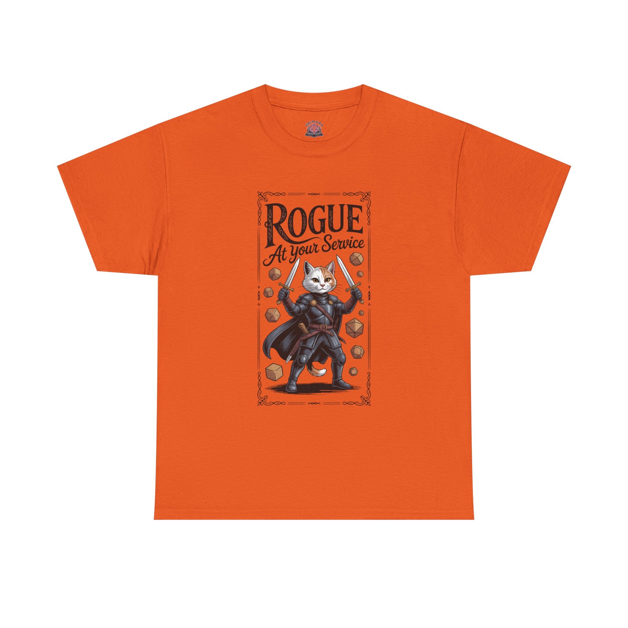 Rogue Cat at Your Serivece D&D T-shirt | Cat Lover RPG Gift