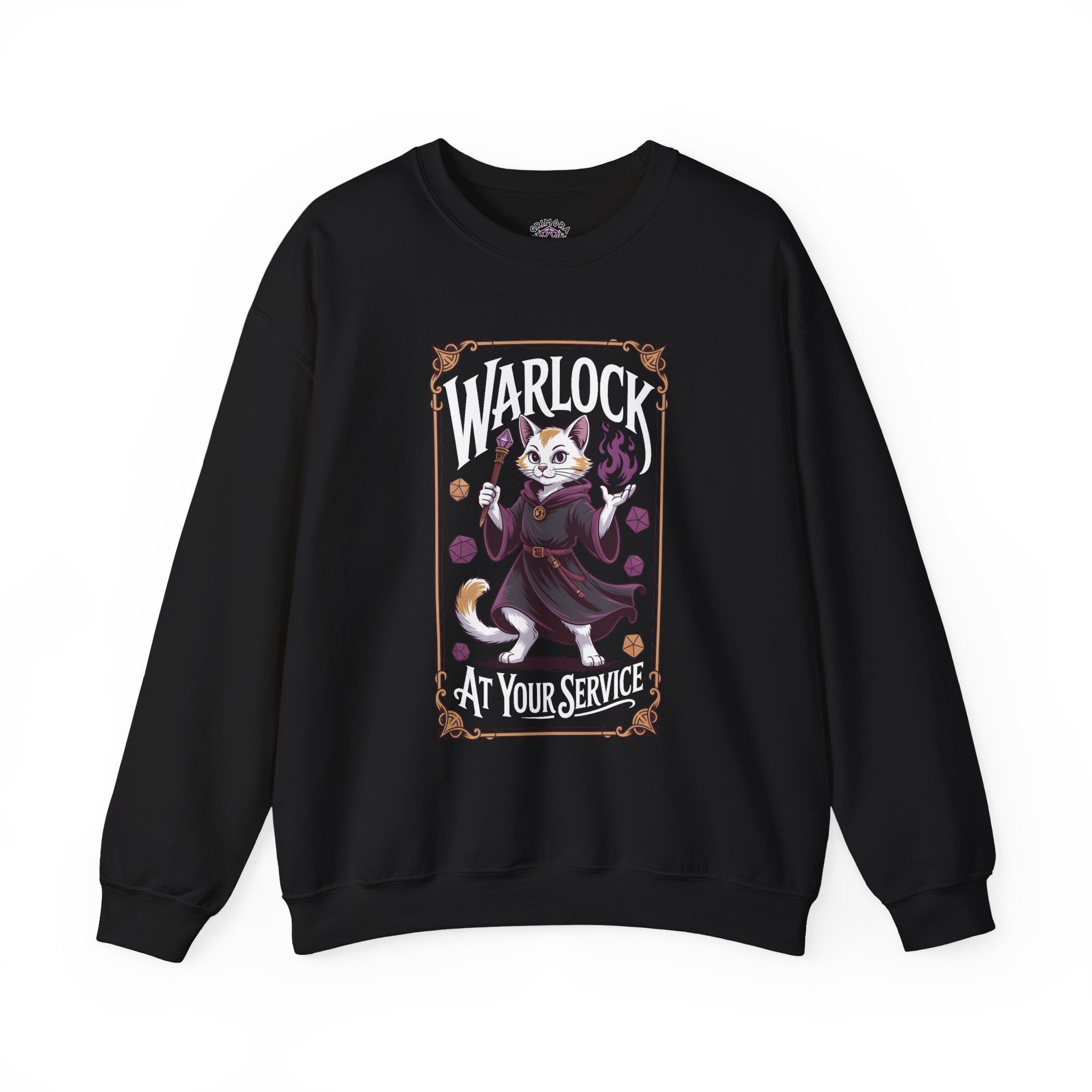 Warlock Cat at Your Serivece D&D Sweatshirt | Cat Lover RPG Gift